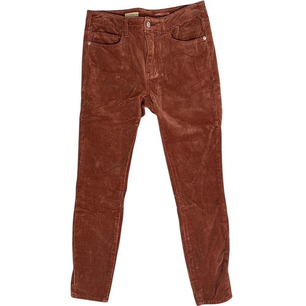 Anthropologie pilcro terracotta burnt orange Corduroy high rise skinny pants